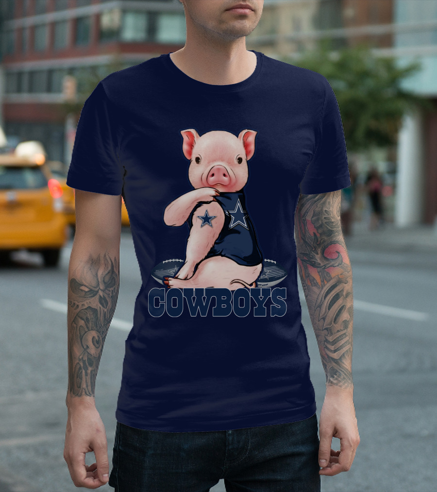 Pig COWBOYS Football Star T-Shirt