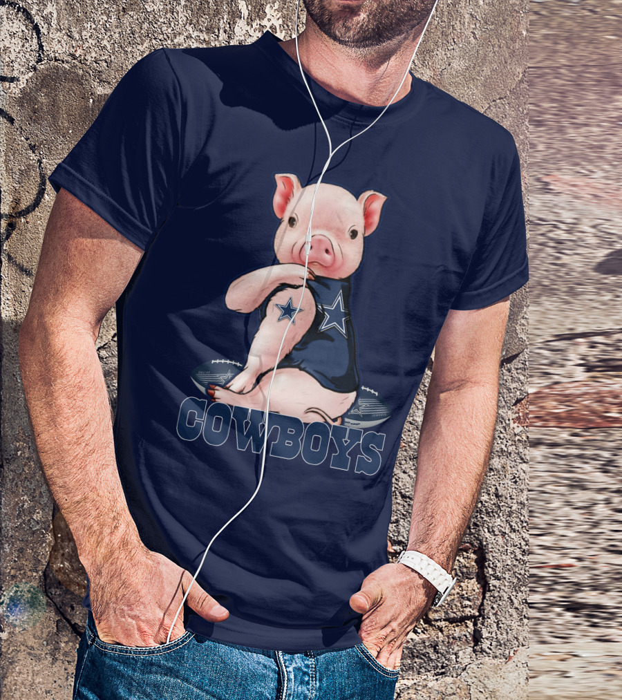 Pig COWBOYS Football Star T-Shirt