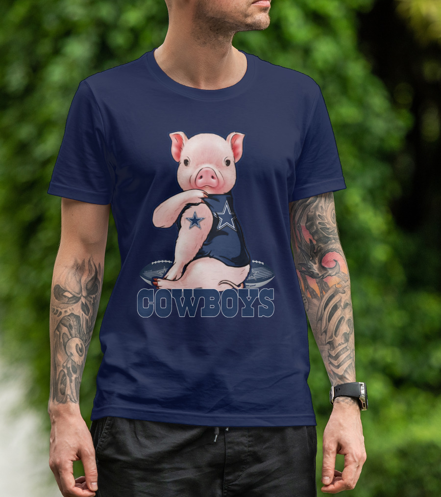 Pig COWBOYS Football Star T-Shirt