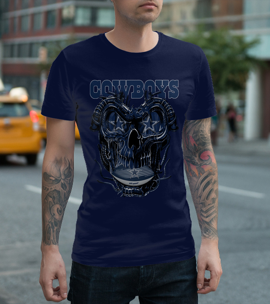 COWBOYS Dragonskull Dallas Football Helmet T-Shirt