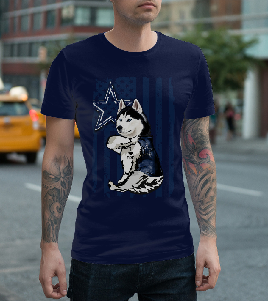 Siberian Husky Dallas Cowboys Star Mom T-Shirt
