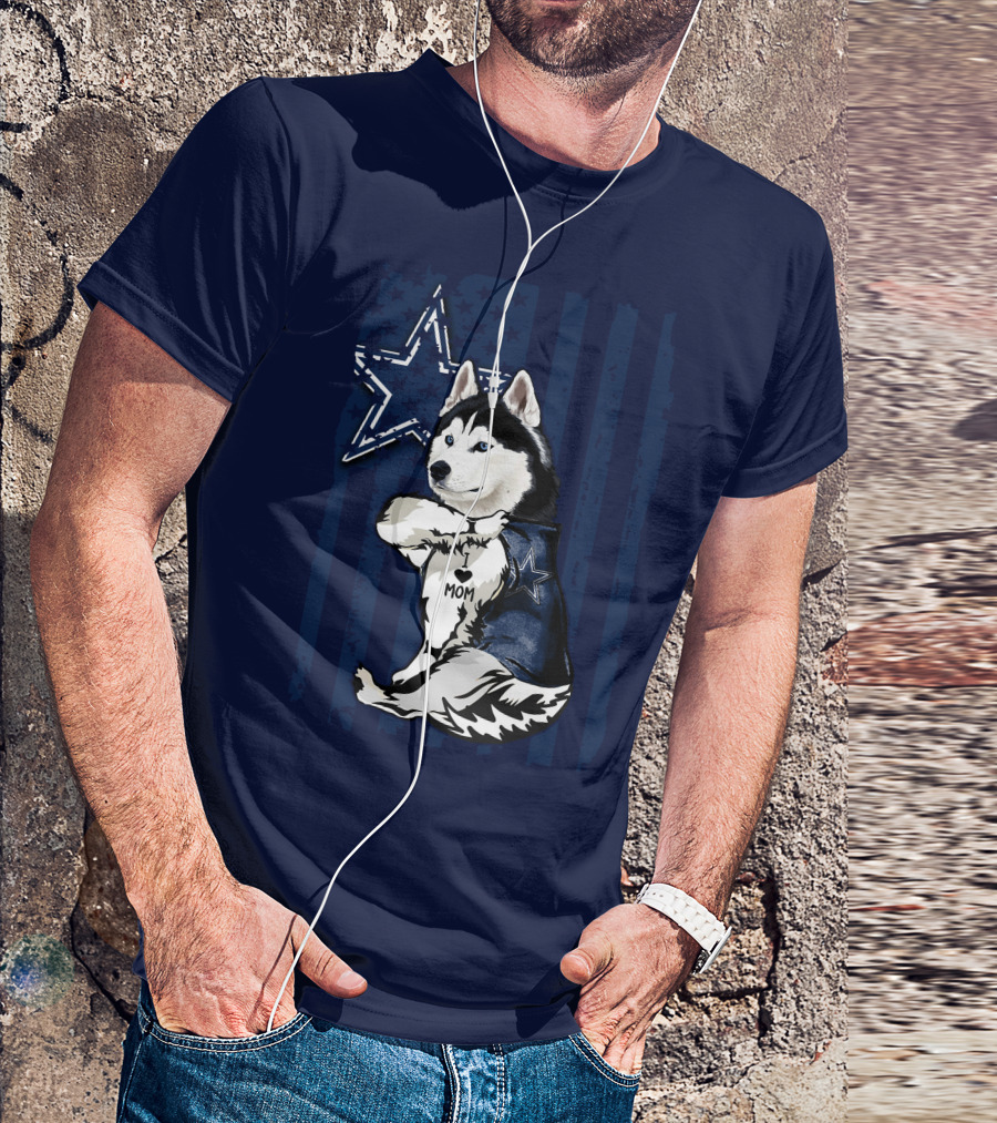 Siberian Husky Dallas Cowboys Star Mom T-Shirt
