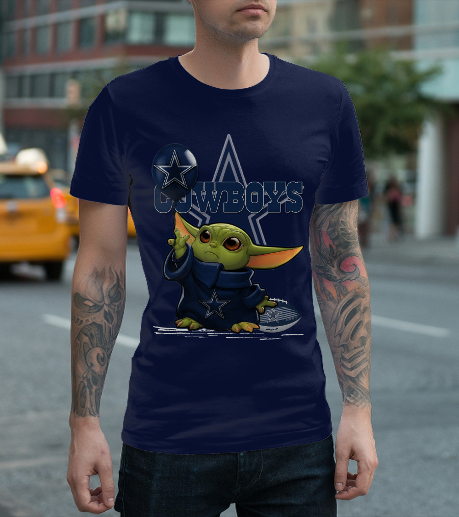 Yoda Dallas Cowboys Star Football Fan T-Shirt