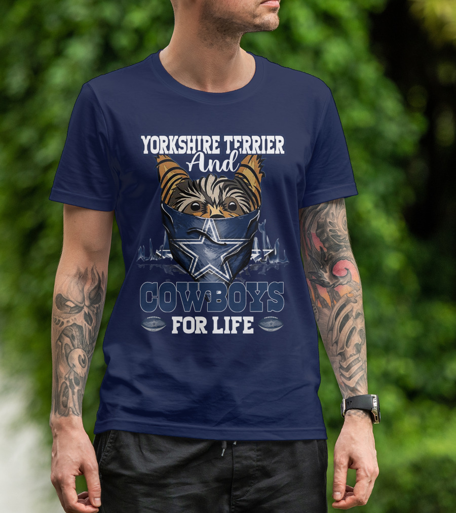 Yorkshire Terrier And Cowboys For Life T-Shirt