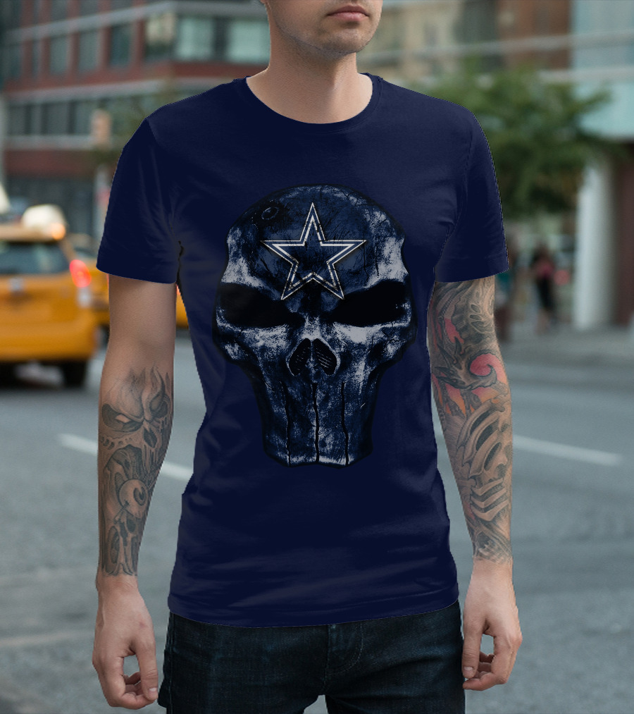 Dallas Cowboys Skull Star Emblem T-Shirt