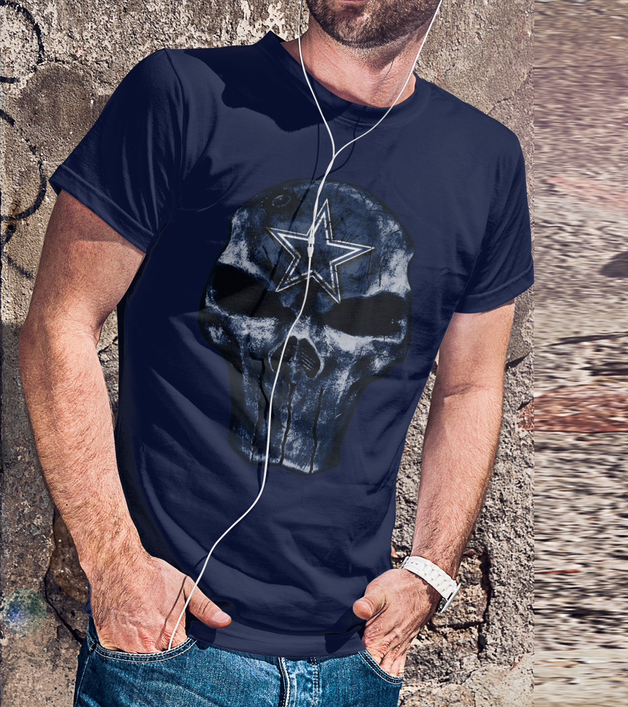 Dallas Cowboys Skull Star Emblem T-Shirt