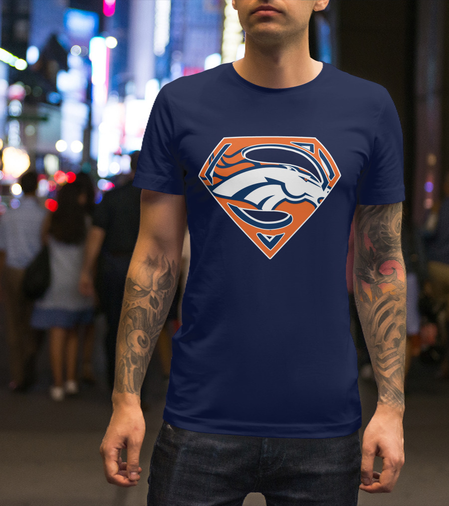 Denver Broncos Superhero Logo T-Shirt