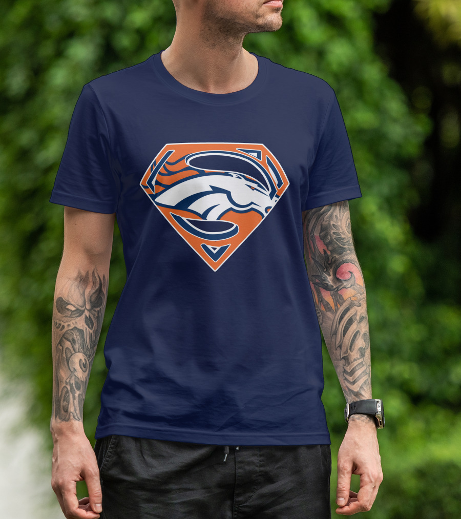 Denver Broncos Superhero Logo T-Shirt