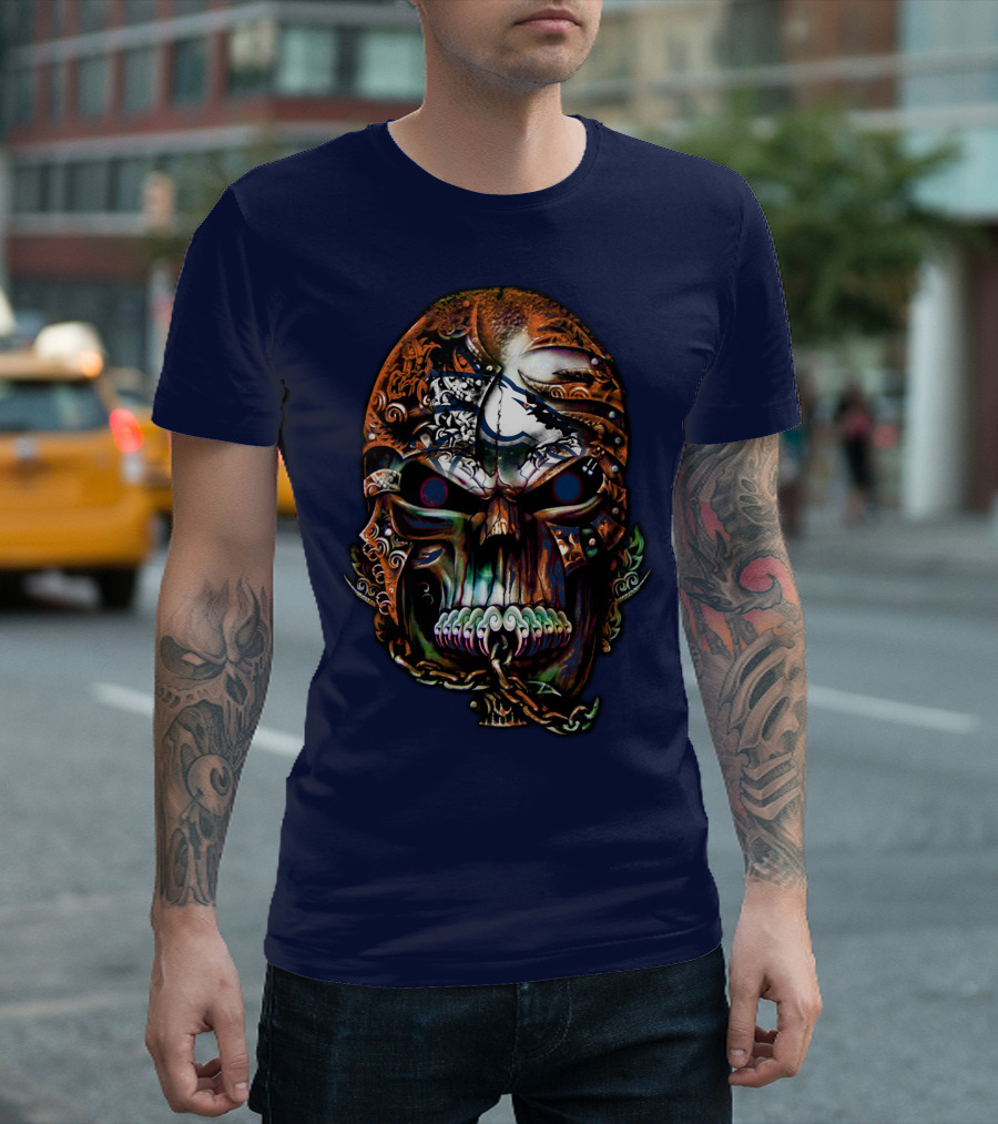Denver Broncos 53 Skull Art T-Shirt