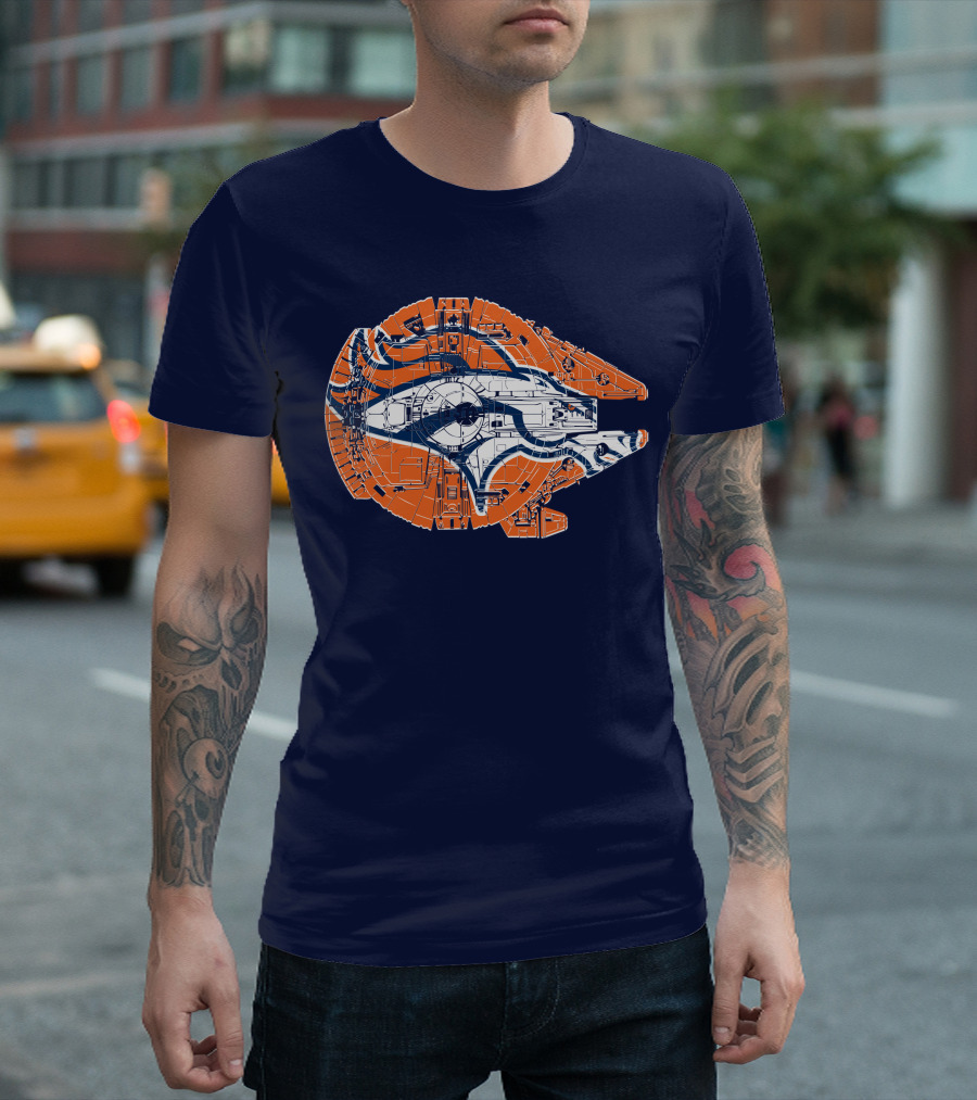 Denver Broncos Star Wars Millennium Falcon T-Shirt