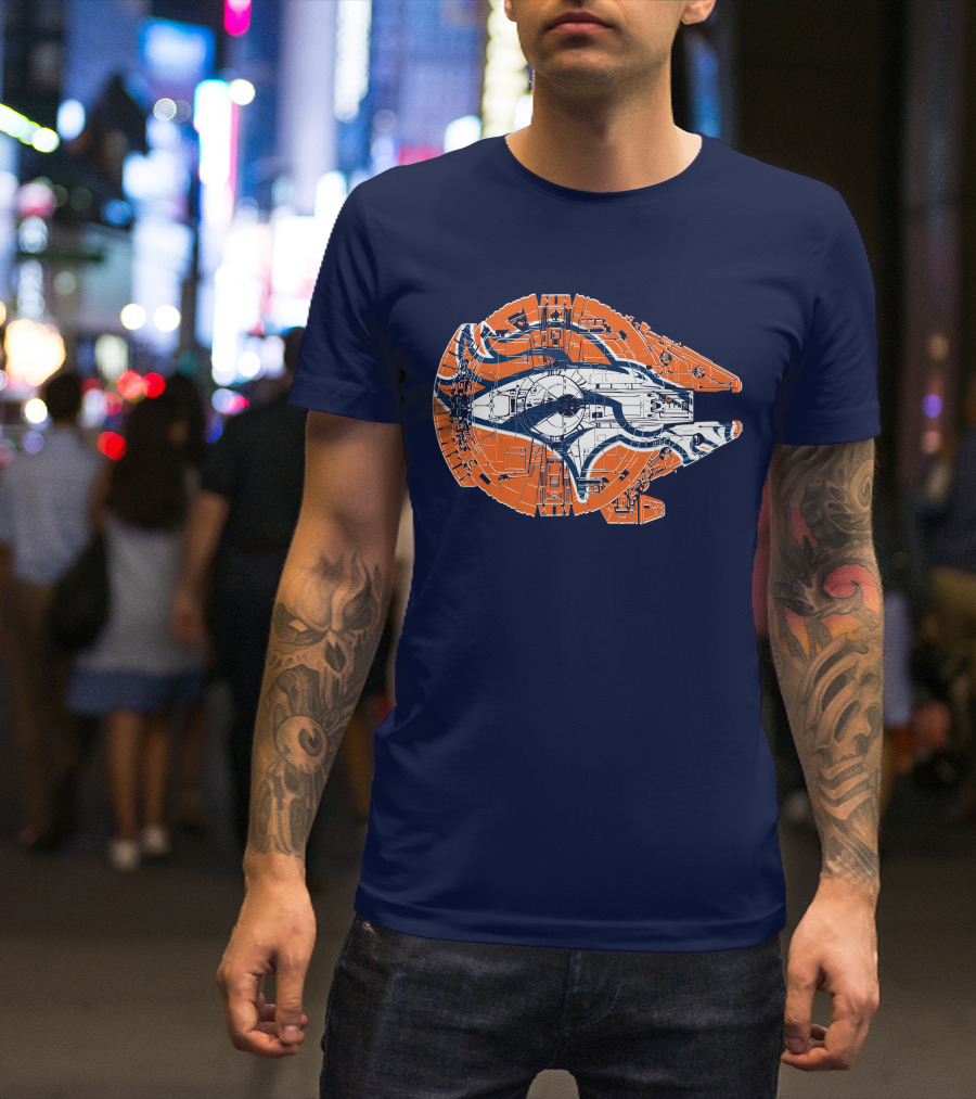 Denver Broncos Star Wars Millennium Falcon T-Shirt