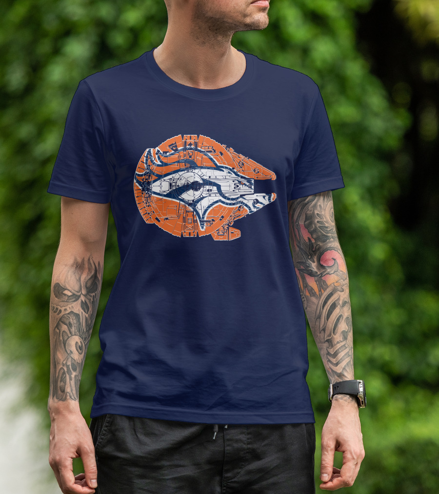 Denver Broncos Star Wars Millennium Falcon T-Shirt