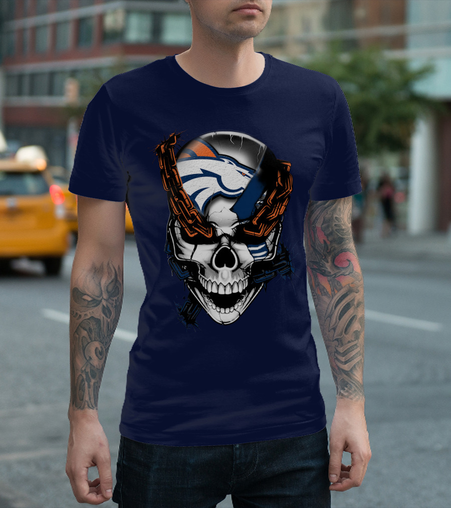 Denver Broncos Skull Logo T-Shirt