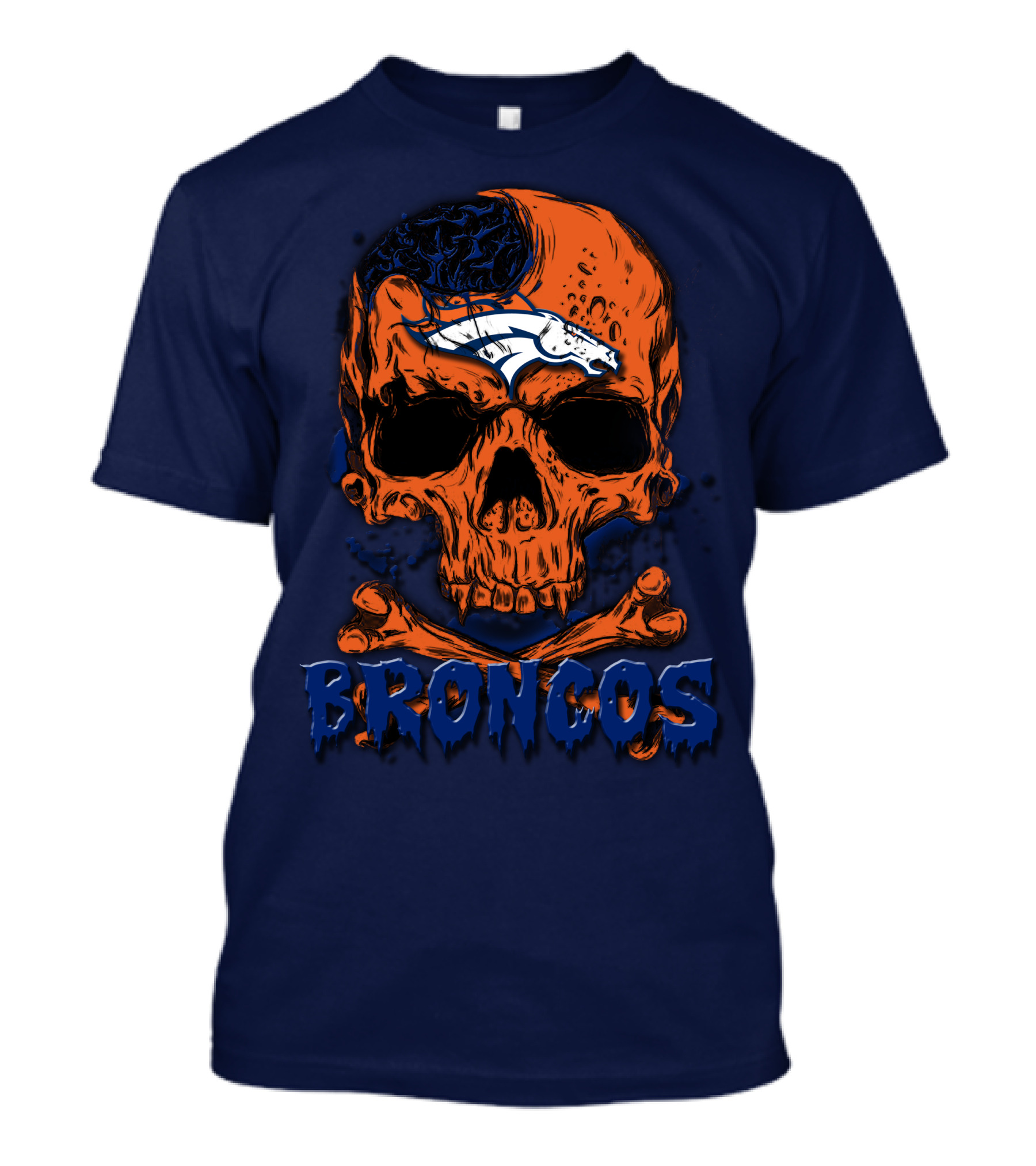 Broncos Skull Design Featuring Team T-Shirt