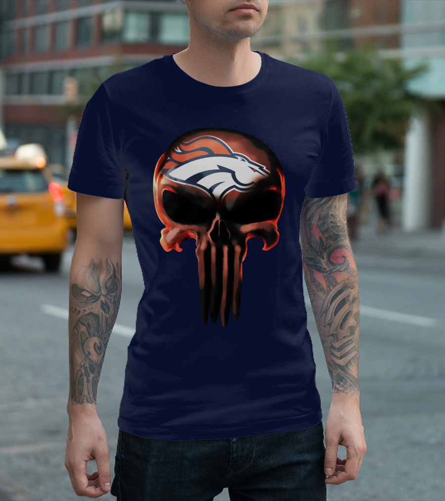 Denver Broncos Skull T-Shirt