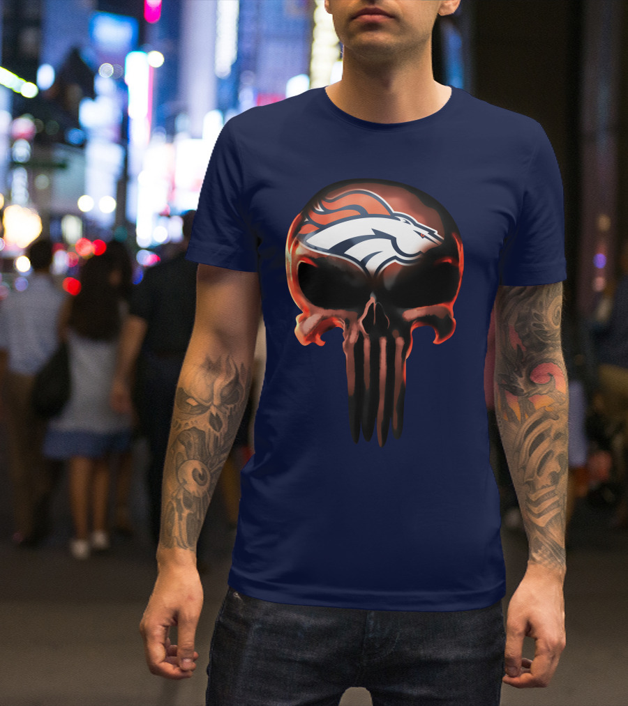 Denver Broncos Skull T-Shirt