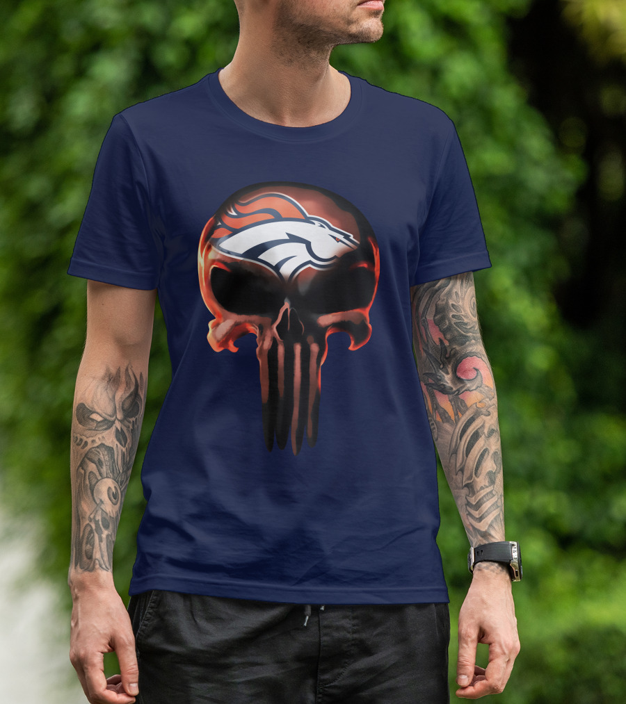 Denver Broncos Skull T-Shirt