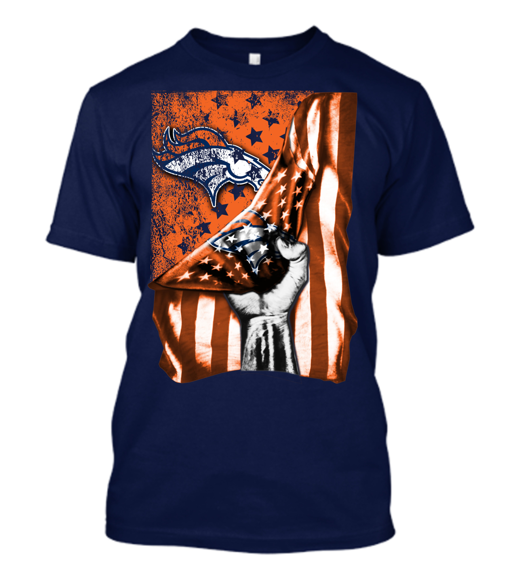 Denver Broncos American Flag Star T-Shirt