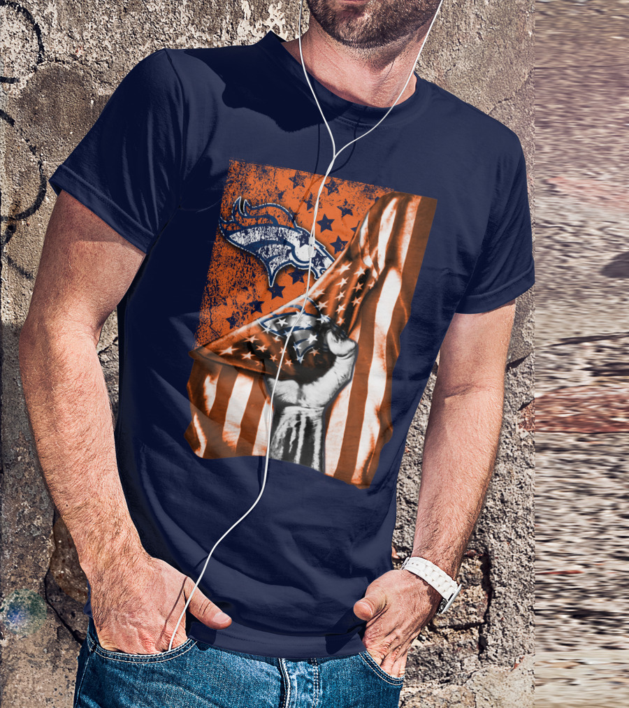 Denver Broncos American Flag Star T-Shirt
