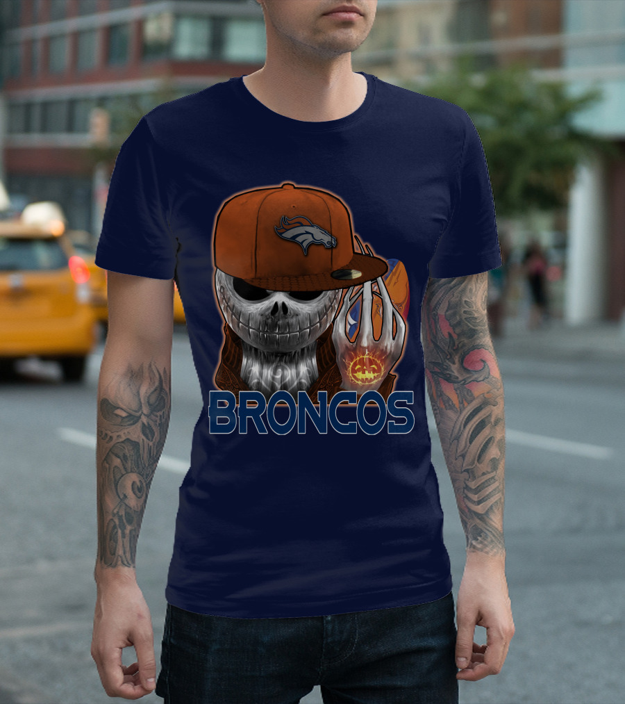 Jackskull Broncos Halloween T-Shirt