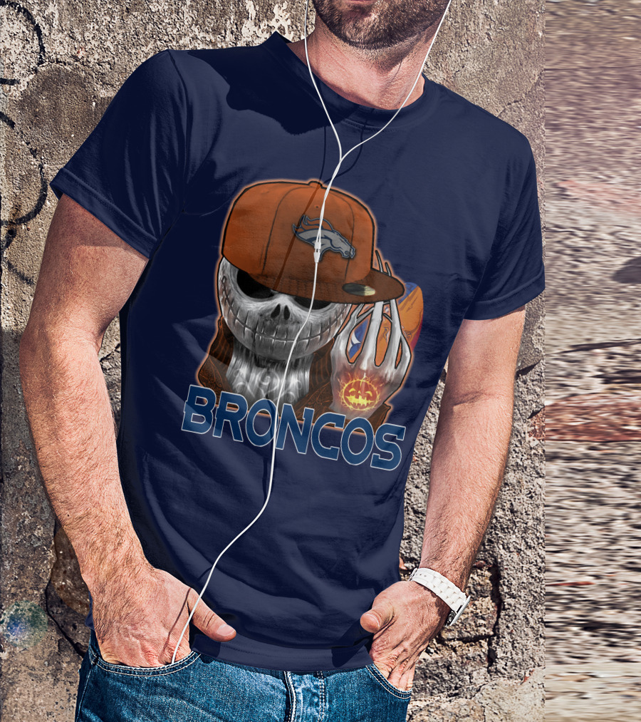 Jackskull Broncos Halloween T-Shirt