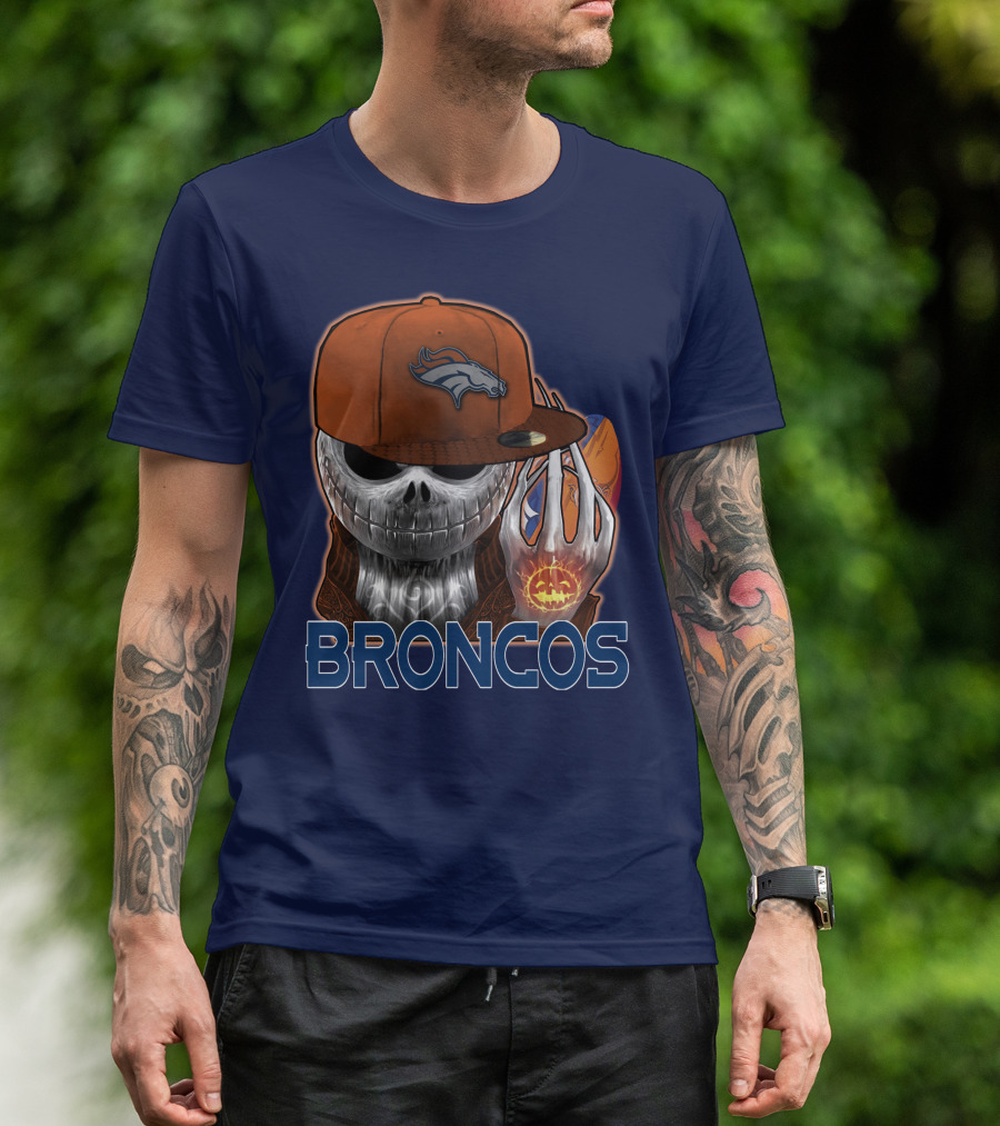 Jackskull Broncos Halloween T-Shirt