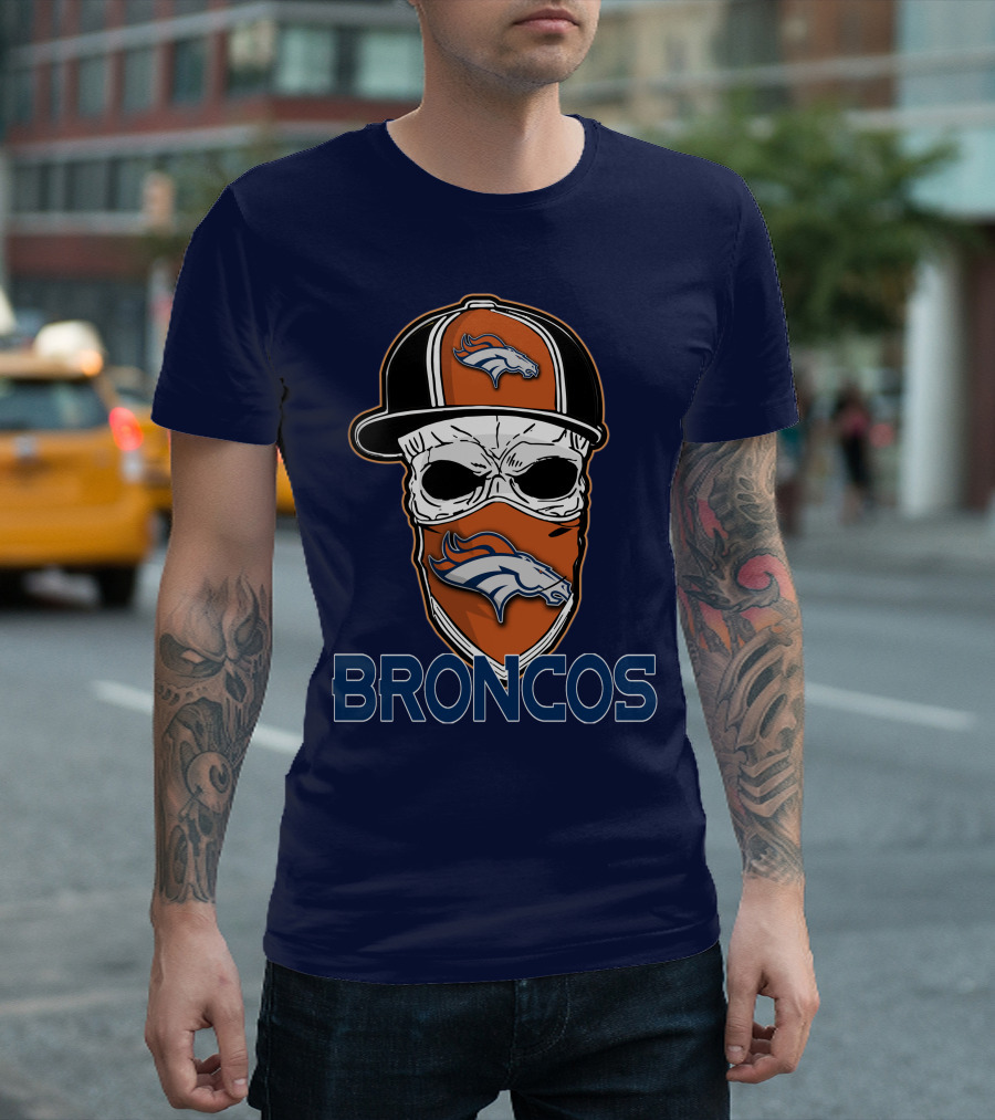 Broncos Skull Hat Denver Broncos T-Shirt