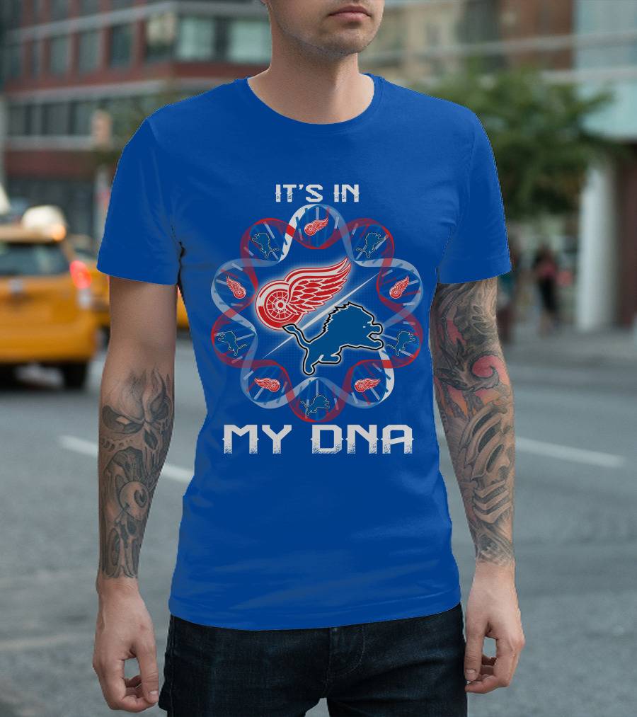 Detroit Lions Red Wings It's In My Dna T-Shirt