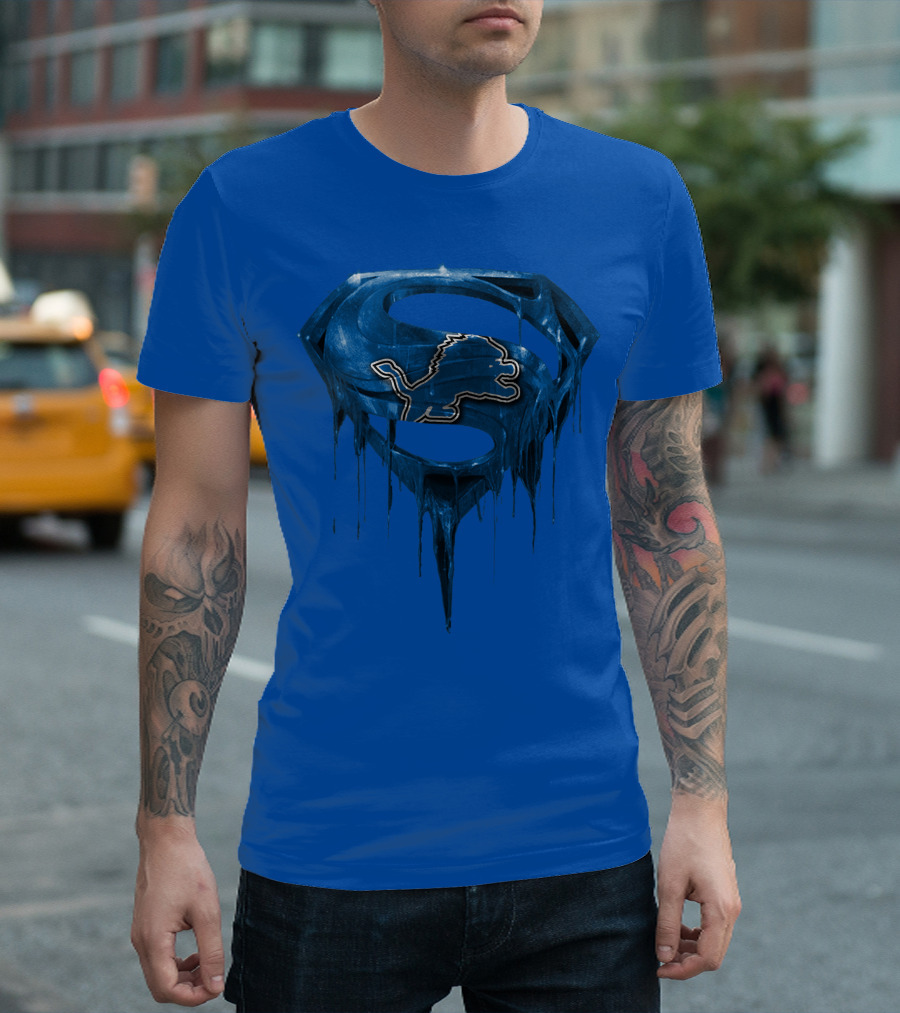 Detroit Lions Superman Symbol Spm T-Shirt