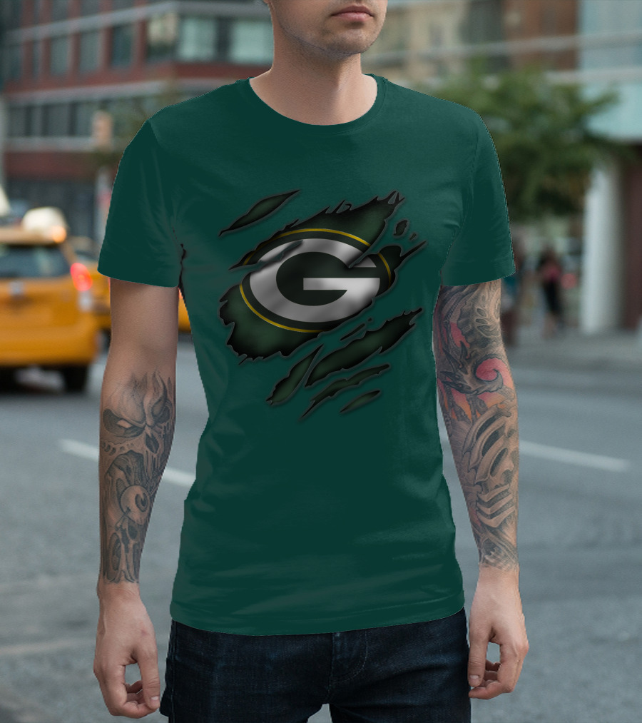 Green Bay Packers Iconic G Logo Tear-Away T-Shirt