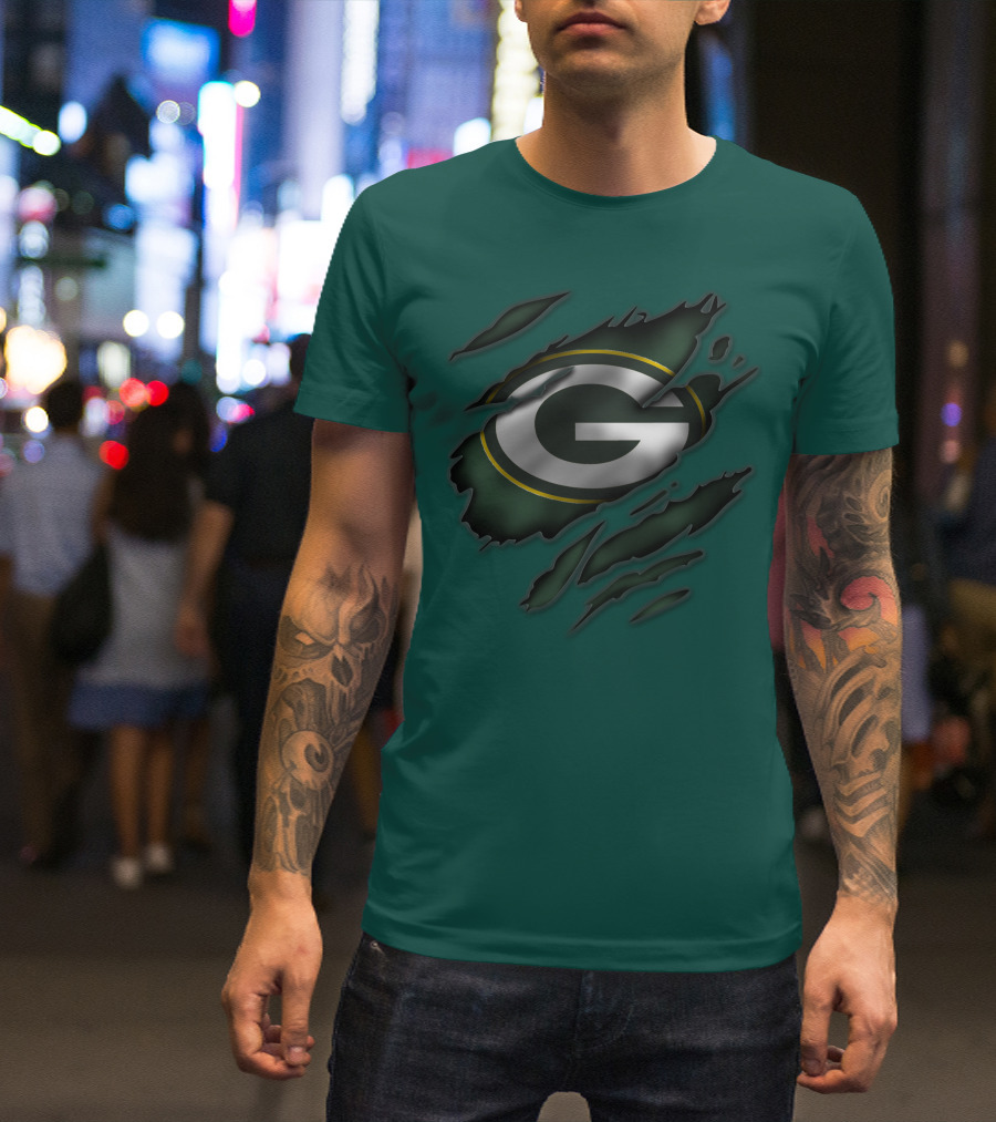Green Bay Packers Iconic G Logo Tear-Away T-Shirt