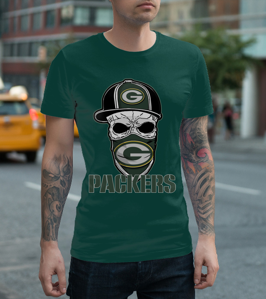 Packers Skull Hat Green Bay Packers T-Shirt