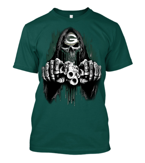 Green Bay Packers G Skull Grim Reaper 84 T-Shirt
