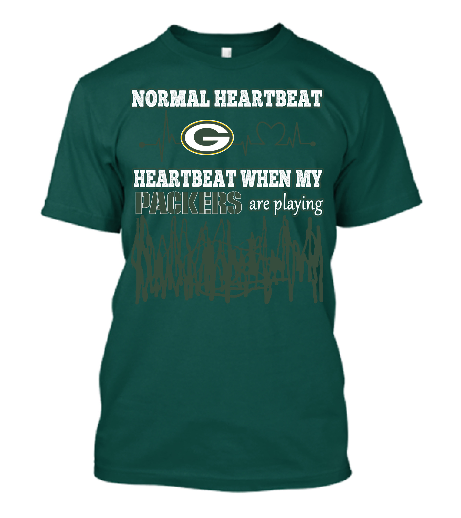Normal Heartbeat Heartbeat When My Packers Are Playing T-Shirt