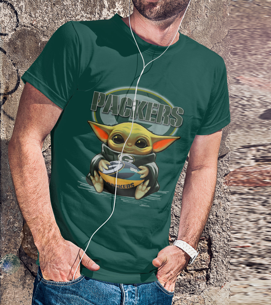 Packers Yoda Holding Green Bay Football T-Shirt