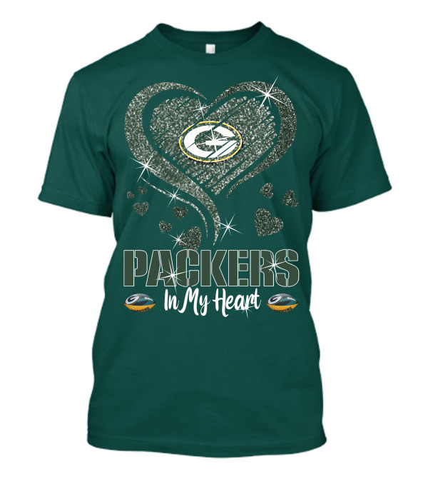 Packers In My Heart Green Bay Packers T-Shirt