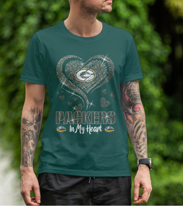 Packers In My Heart Green Bay Packers T-Shirt