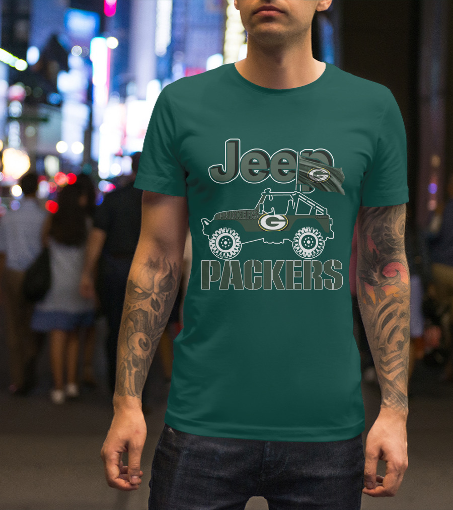 Jeep Green Bay Packers Off-Road Adventure Fans T-Shirt