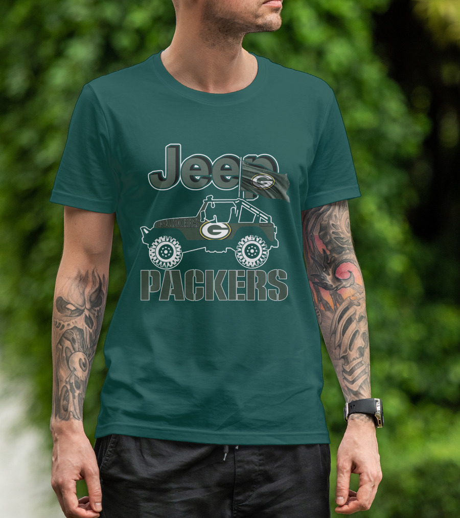 Jeep Green Bay Packers Off-Road Adventure Fans T-Shirt