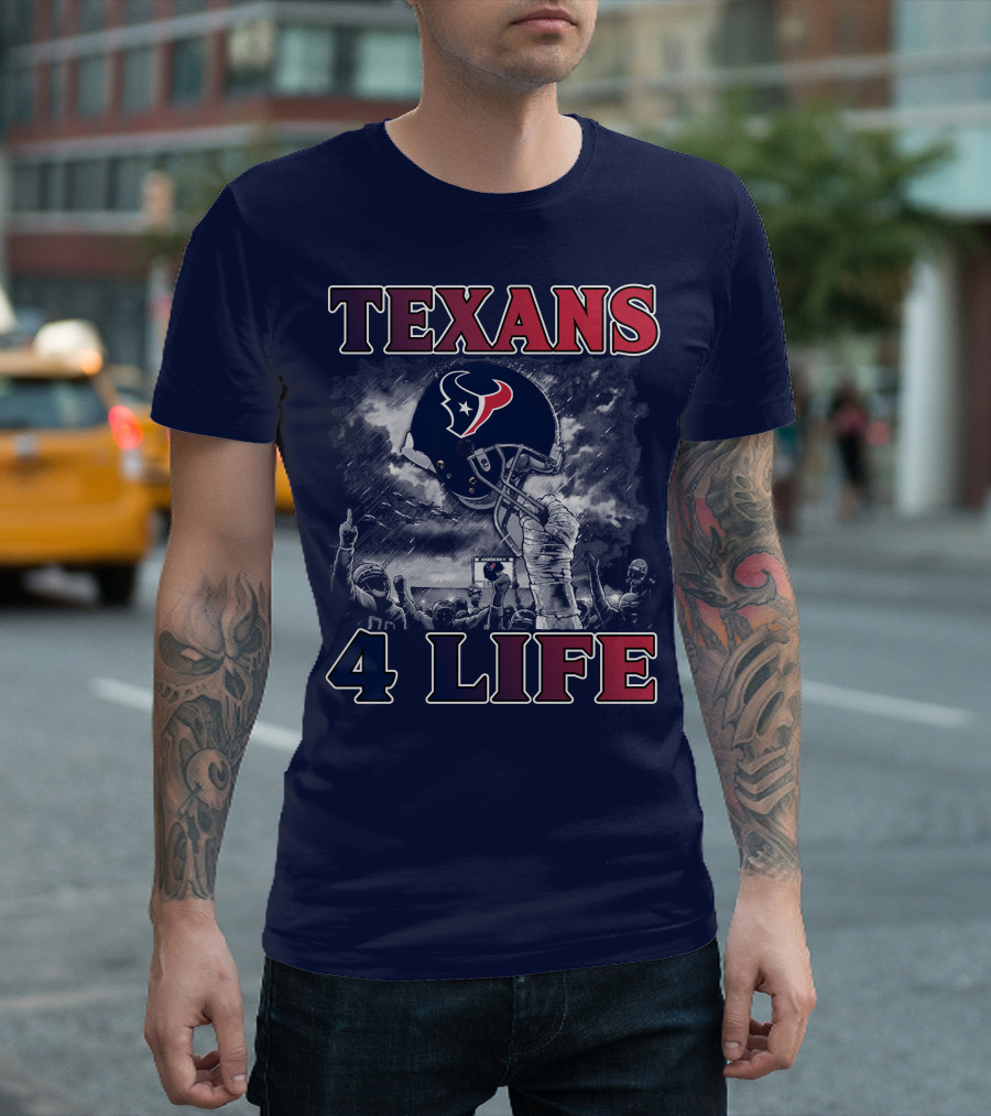 Texans 4 Life Helmet Celebration T-Shirt
