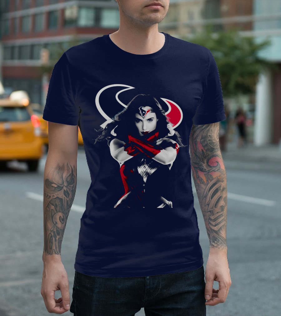 Houston Texans Wonder Woman Hero Icon T-Shirt