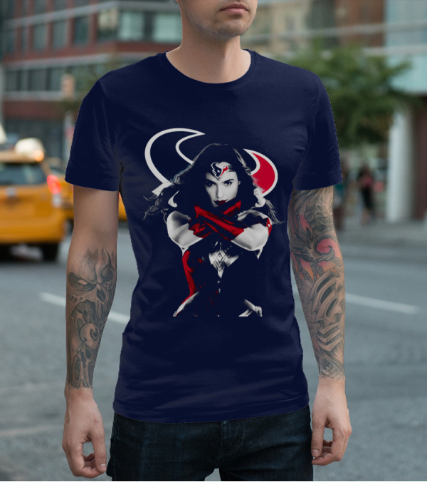 Houston Texans Wonder Woman Hero Icon T-Shirt