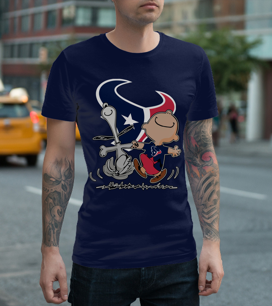 Houston Texans Snoopy And Friends Dance Vui Lòng Không Dùng Peanυts Này T-Shirt