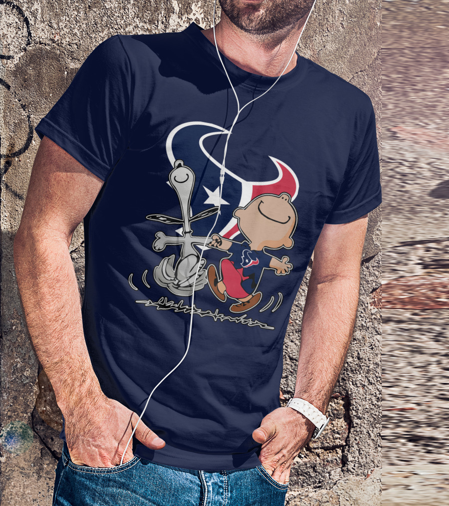 Houston Texans Snoopy And Friends Dance Vui Lòng Không Dùng Peanυts Này T-Shirt
