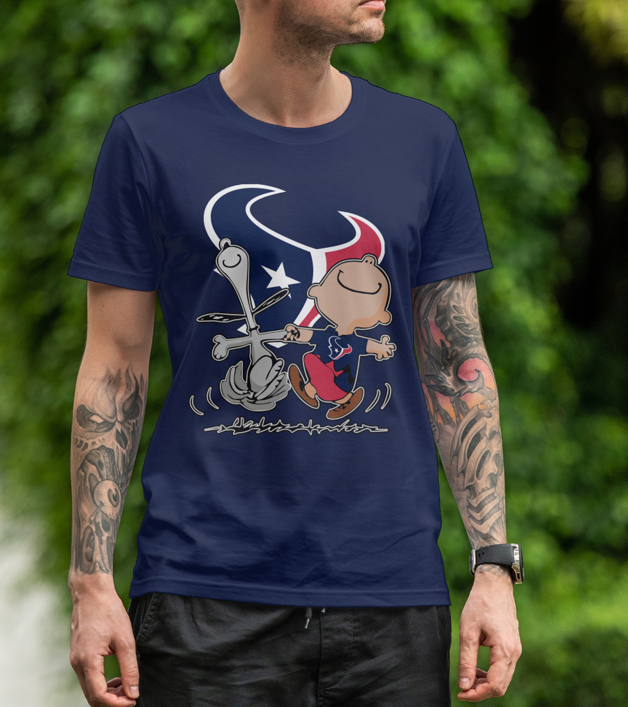 Houston Texans Snoopy And Friends Dance Vui Lòng Không Dùng Peanυts Này T-Shirt