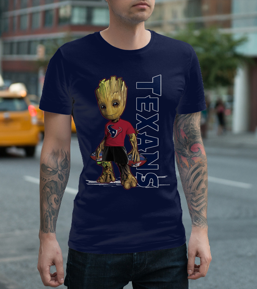 Groot Houston Texans NFL Team Fan Mascot T-Shirt