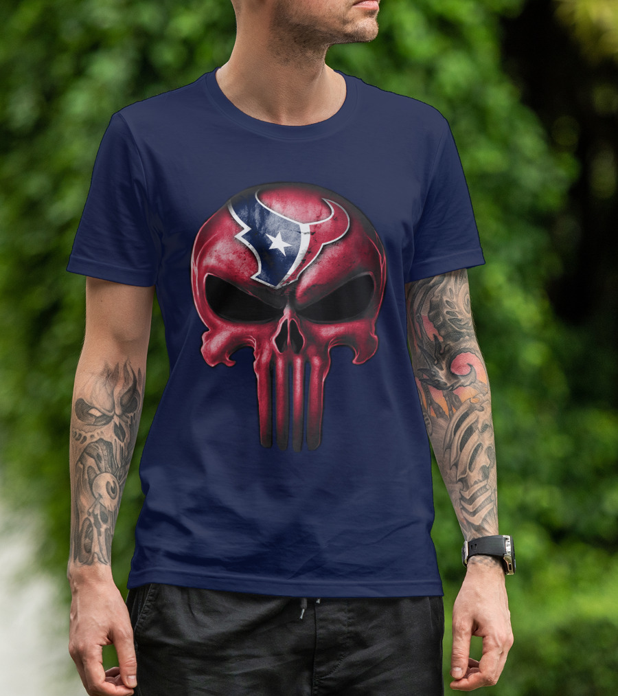 Punisher Skull Houston Texans T-Shirt