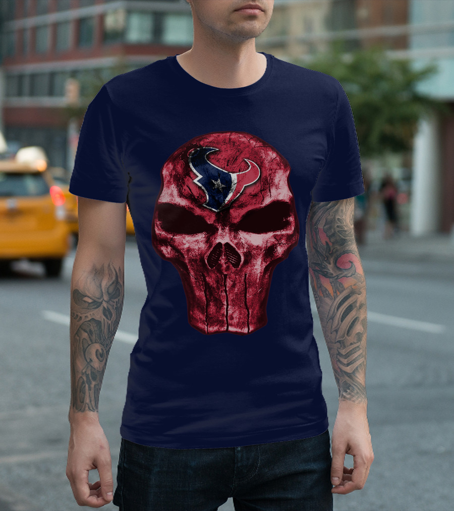 Houston Texans Skull Emblem T-Shirt
