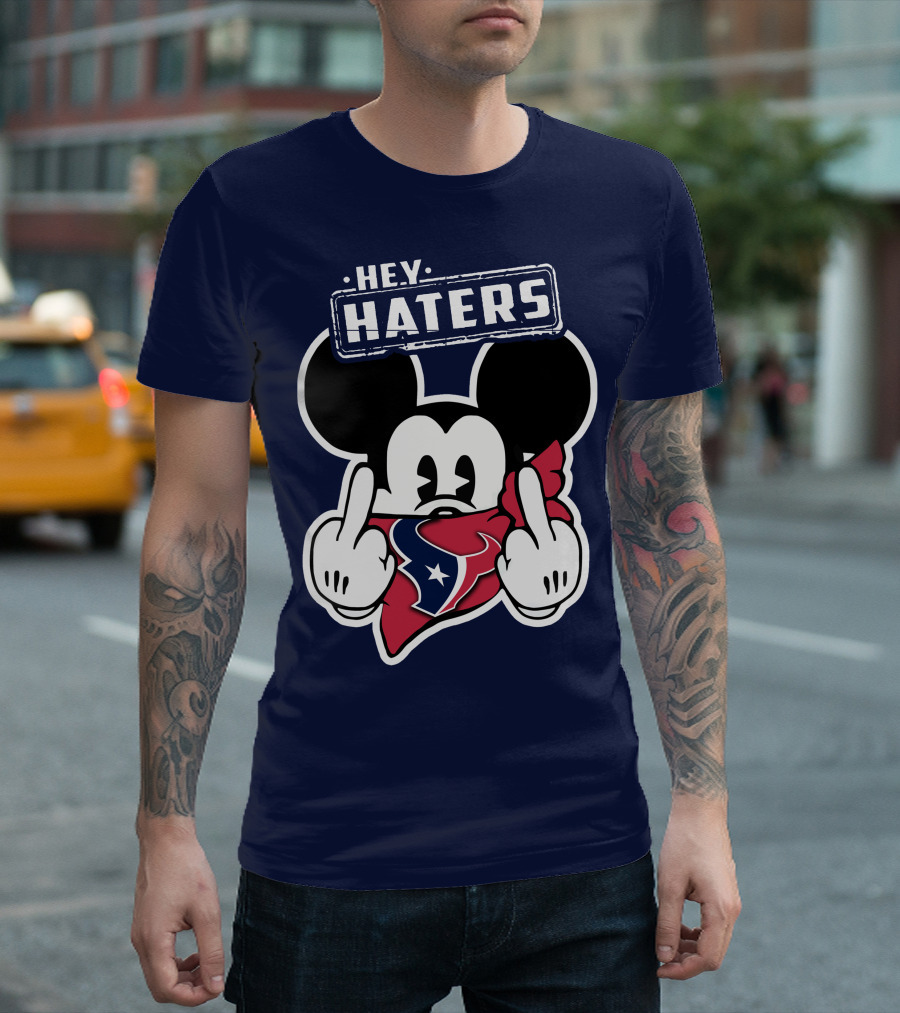 Hey Haters Mick Houston Texans Bandana Display T-Shirt