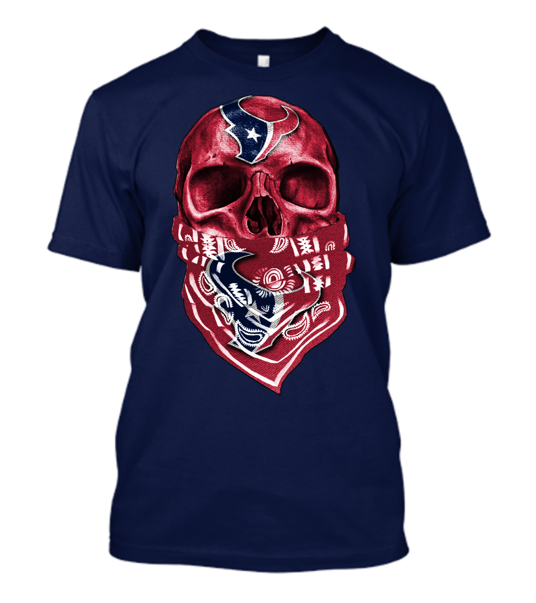Houston Texans Skull Bandana T-Shirt